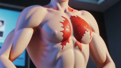 胸腔内の血液の貯まり：血胸