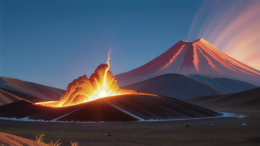 火映が見られる火山
