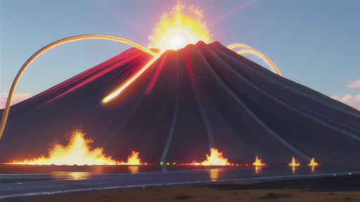 火道と火山の形