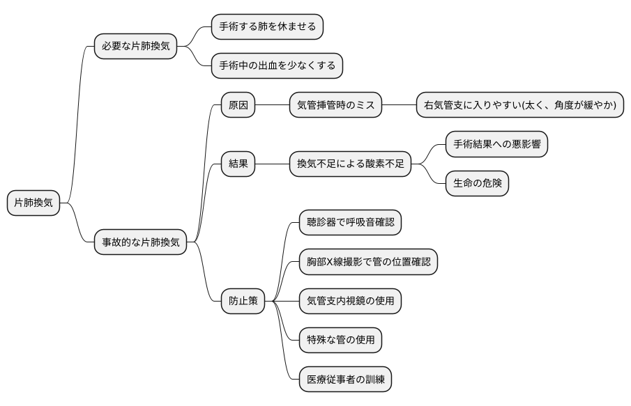 事故的な片肺換気の防止