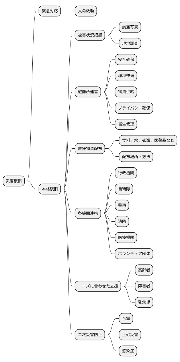 災害からの復旧