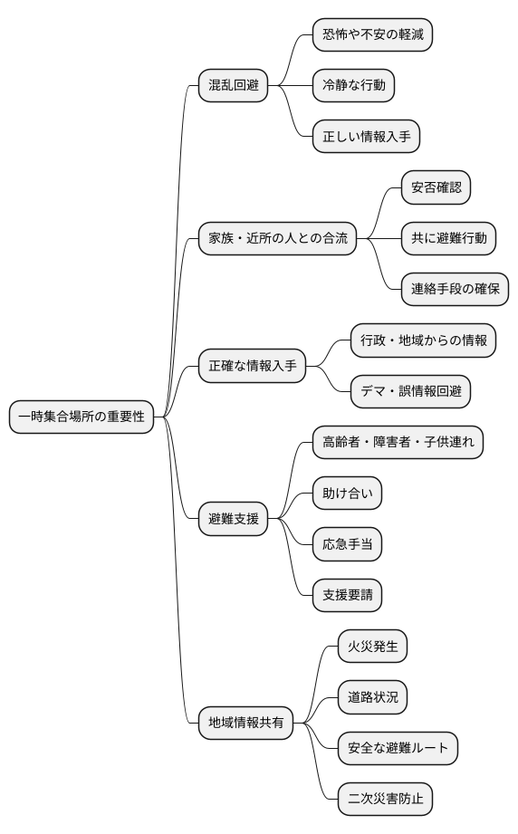 一時集合場所の必要性