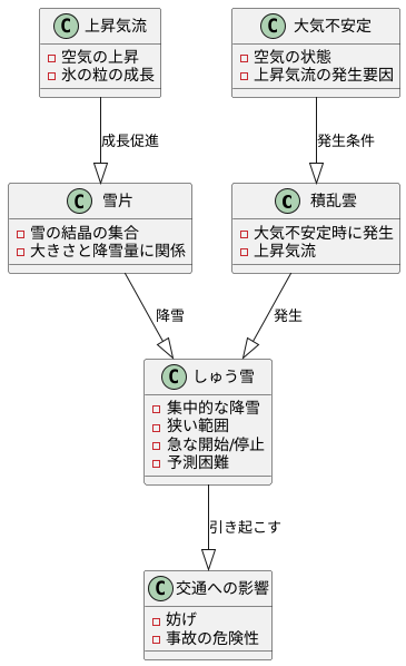 集中的な雪とは