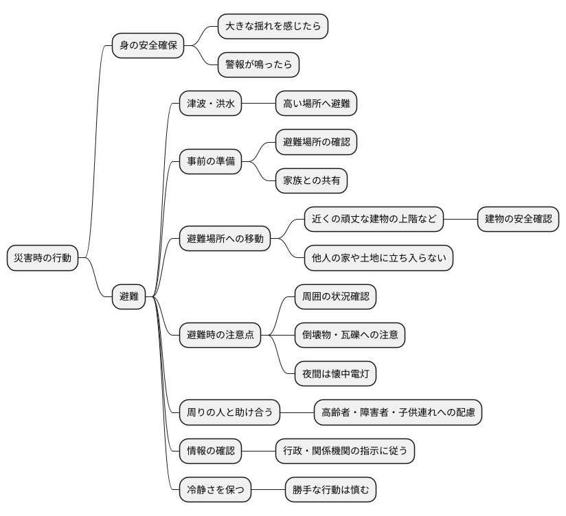 避難時の注意点