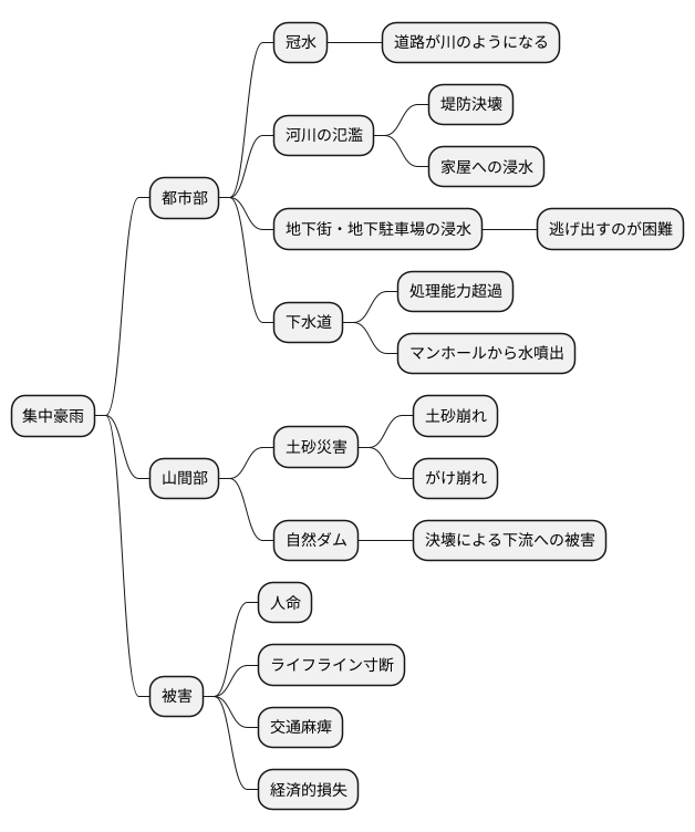 豪雨による被害