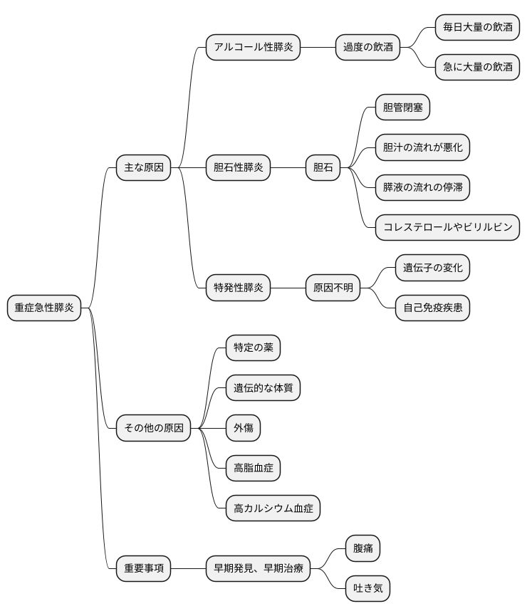 重症急性膵炎の原因
