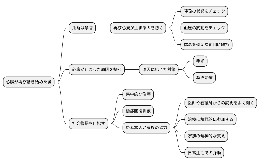 心拍再開後のケア