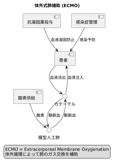 体外式肺補助の仕組み