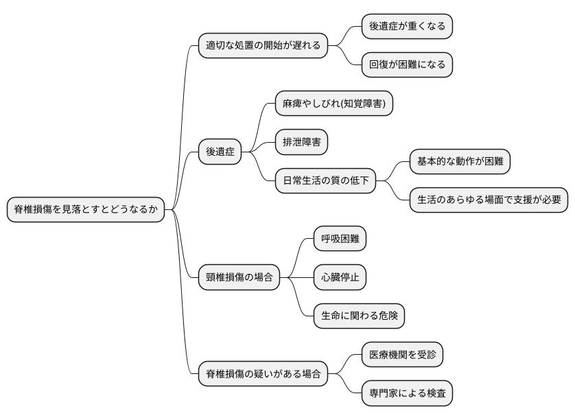 脊椎損傷を見落とすとどうなるか