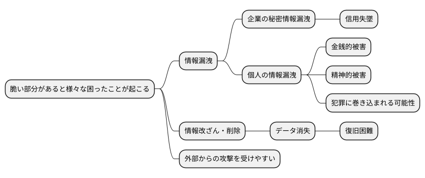 脆弱性が引き起こす問題