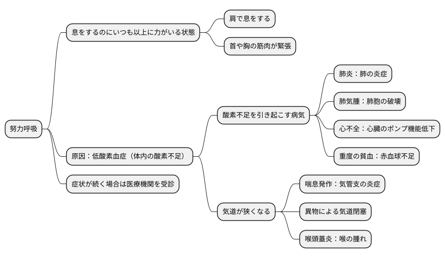 努力呼吸の原因