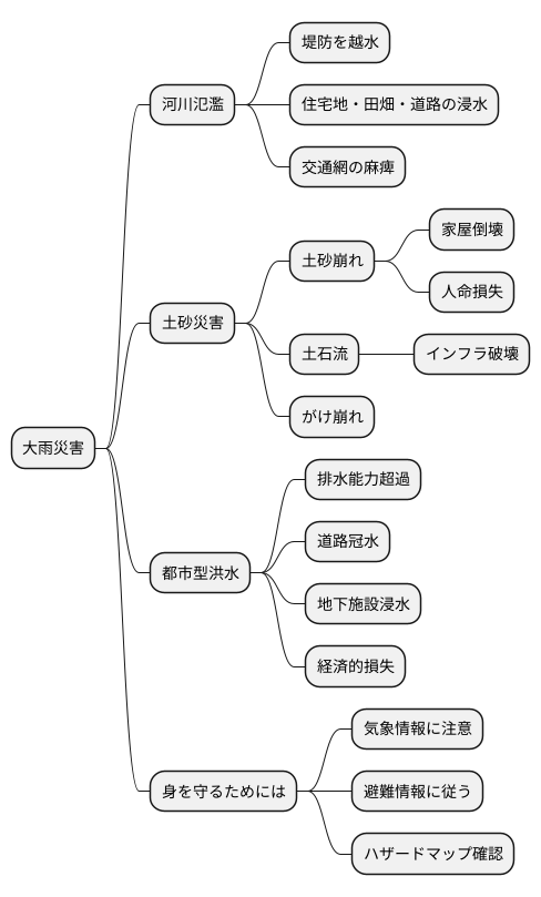 大雨による災害