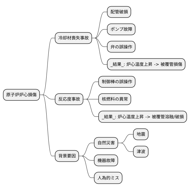 炉心損傷の要因